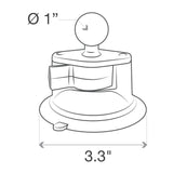 RAM MOUNT TWIST LOCK SUCTION CUP WITH BALL