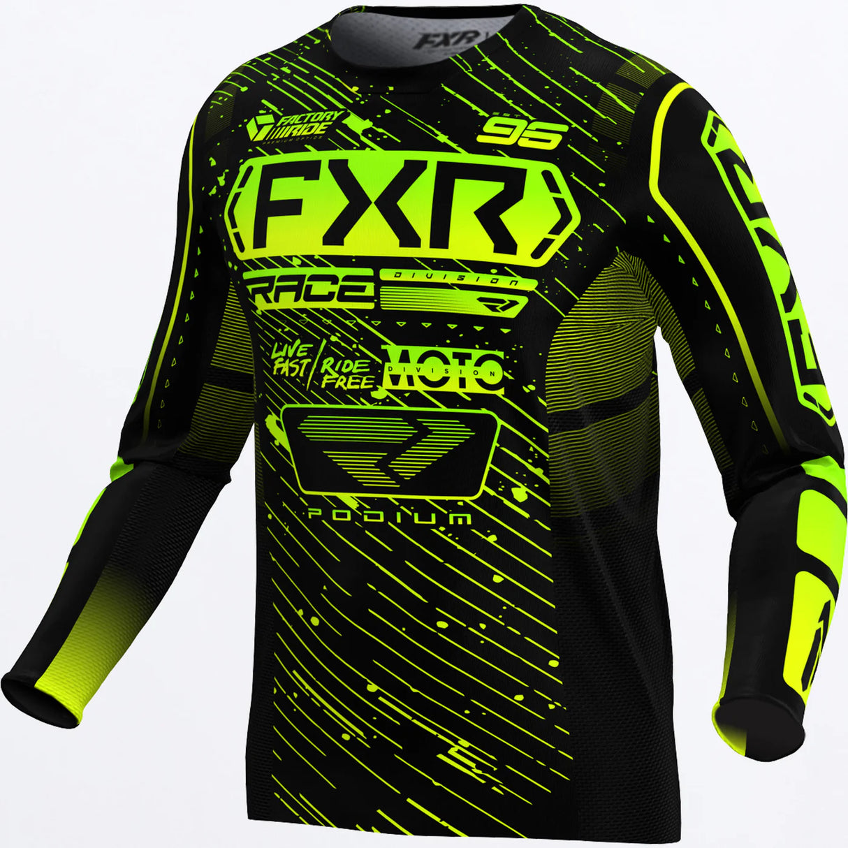 FXR PODIUM MX COMBO 2025 (Black Hivis Lime)